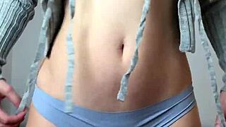 skinny shaved cutie maiskii fingers pussy toys to loud orgasm