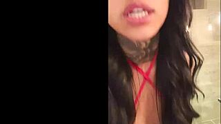 Skinny Colombian latina slut takes first anal pounding