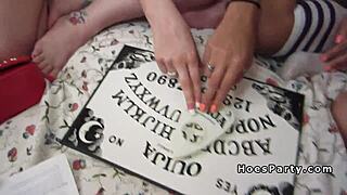 ouija board summons nasty babes for hardcore orgy chaos