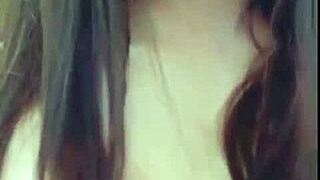 Taiwanese beauty's big tits selfie tease revealed