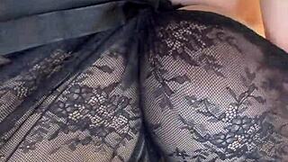 Thick PAWG Latina Shakes in See-Through Lingerie Boldly