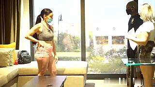 sucking huge bbc through mask sloppy deepthroat ball licking cumshot 💦😷