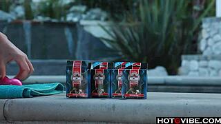 i finger my huge tits to explosive orgasms poolside