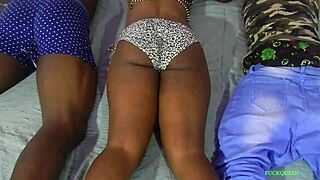 Everyone Wakes Up to Join Sweet Ebony Group Fuck Orgy