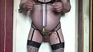 shy bisexual crossdresser gulps cum nonstop for watchers