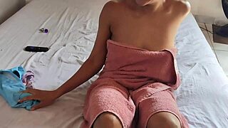 squatting in public leads to tight ass and pussy pounding