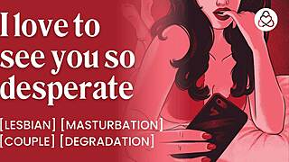 dominant girlfriend teases with phone jerk off instructions and vibrator moans