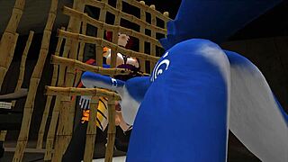 blue vixen shemale dominated in latex bdsm blowjob furry fuck frenzy