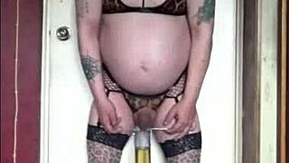 shy bisexual crossdresser gulps cum nonstop for watchers