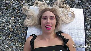 wow! nikki milano swallows cum in her explosive first porn scene!