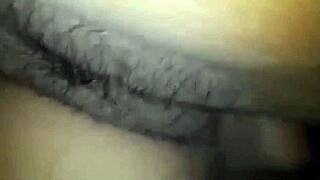 Shemale thrusts deep into hairy wet pussy with intense penetration pleasure.