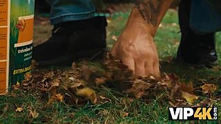 beautiful brunette offers help but ends up shaved pussy pounded