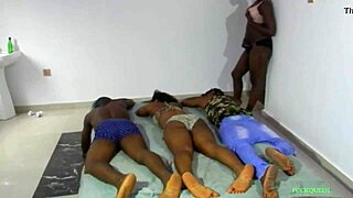 Everyone Wakes Up to Join Sweet Ebony Group Fuck Orgy