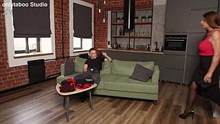 big boob milf screams as she's roughly pounded by young stud