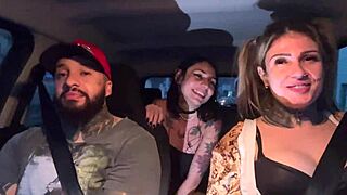 i picked up this skinny 18yo passenger with small tits and she sucked me off till i came in the car