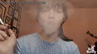 yo check these big glossy lips smoking up close while i tease my tongue like a kinky slave