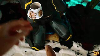 Mollyredwolf's Helldivers Cosplay Sloppy Deepthroat Cum in Mouth