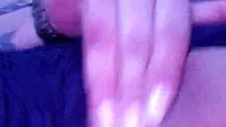Latina fingers wet pussy watching hardcore porn