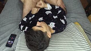 i give a relaxing hand session right before drifting off to sleep