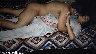 beautiful indian wife enjoys rough ranch sex with huge tits bouncing