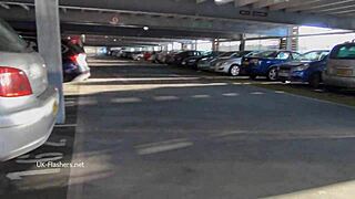 Dark Chloe Lovette flashes her smoking hot body in bold public outdoor exhibitionism