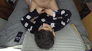 i give a relaxing hand session right before drifting off to sleep