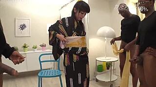 Asian feels huge black cocks stretching shaved hole