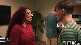 Students, double penetrate your horny milf teacher's big ass now!