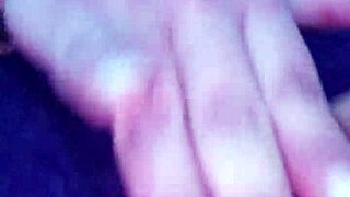 Latina fingers wet pussy watching hardcore porn