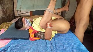 Tall wife in see-through lingerie shakes ass wildly during intense indian sex video