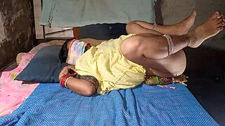 Tall wife in see-through lingerie shakes ass wildly during intense indian sex video