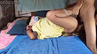 Tall wife in see-through lingerie shakes ass wildly during intense indian sex video