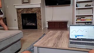 British Maid's POV Cowgirl Cleans Cock with Deepthroat Cum