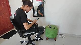 Horny stepsis gives sloppy blowjob then rides cock hard