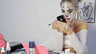 miss daisy diamond nails harley quinn cosplay makeup for halloween!