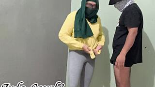 desi babe in skirt teaches standing fuck with wet trimmed pussy