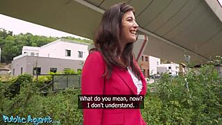 public polish milf boss bends over for big cock pov blowjob outdoors