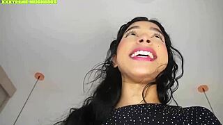 shaved teen latina rides cowgirl then tastes ass on cock