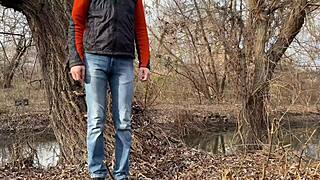 casually touching outdoors in public spots