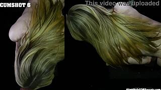 gloryhole pussy swallows cum for liquid lunch delight