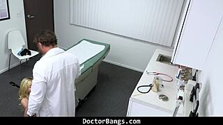 Petite shy innocent 18+ teen's big cock doctor exam turns threesome nurse doggystyle orgasm hospital