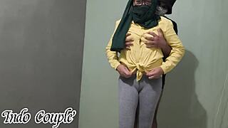 desi babe in skirt teaches standing fuck with wet trimmed pussy