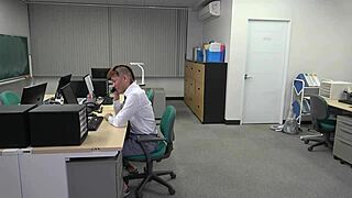 Oh god my japanese mistress mero's long-haired ass in skirt and boots facesits me while smoking at the office ughh