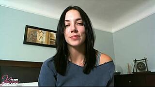 jelena jensen teases her trimmed pussy lips