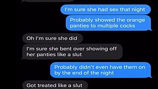 Sexting slutty swinger teases with huge tits ass and dirty group talk