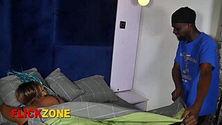 Bro Takes Advantage of Curvy Babe in Bedroom Fingering Session