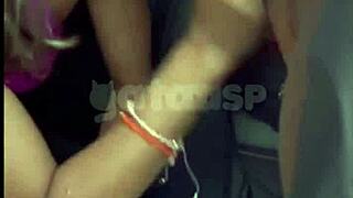 Wifey spreads for stud on street and in car while hubby films