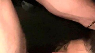 Cute Amateur Kneels for Intense Creampie Blowjob
