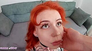 redhead rips tights flashes tight pussy post-party