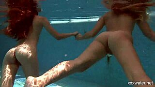 Serbian and Russian Lesbians Entwine Underwater in Steamy Skinny Shower Bliss